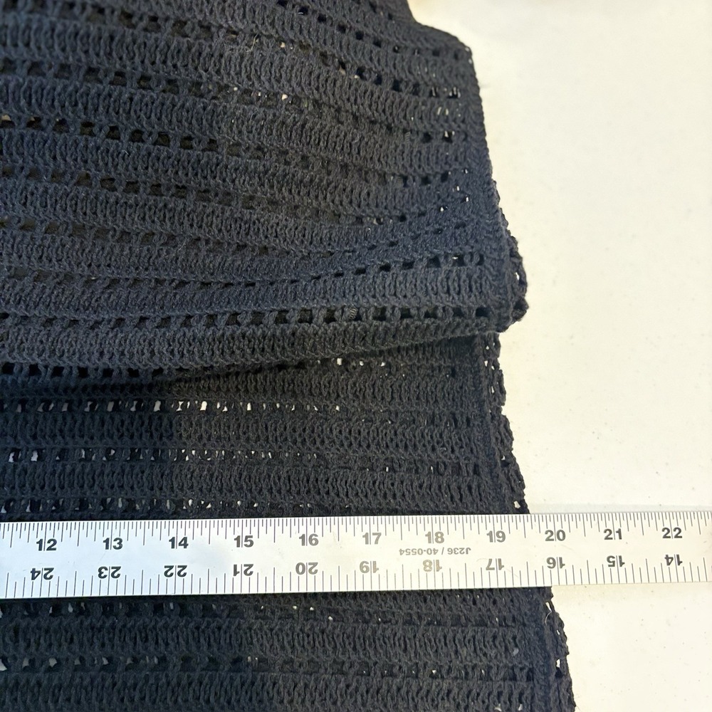 Zara Womens Black Crochet Midi Dress Size XS/S Peter Pan Collar Blogger Favorite - Picture 6 of 9